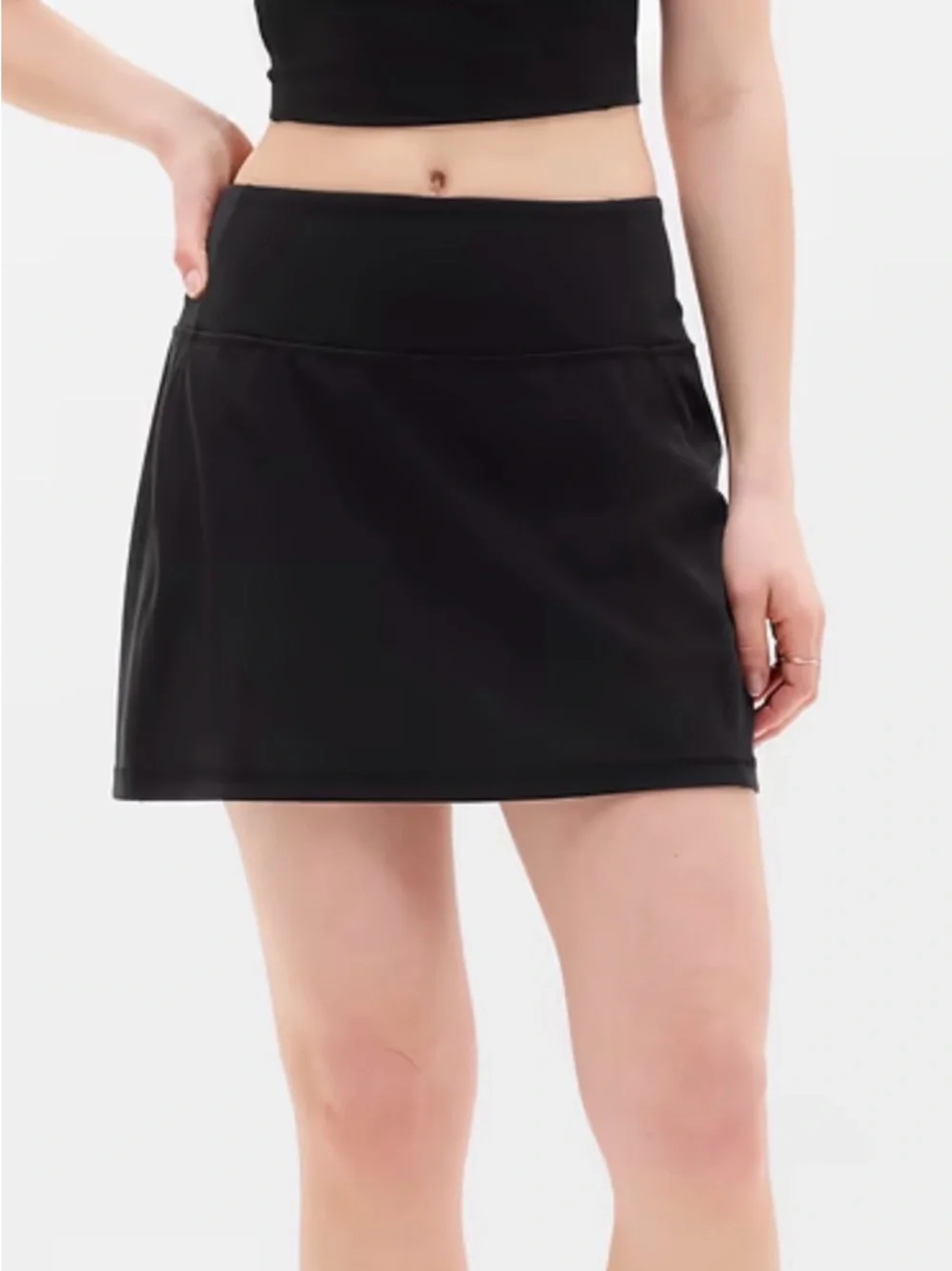 🌺ATHLETA SALUTATION STASH HIGH RISE SKORT BLACK 14.5in SIZE MEDIUM🌺
